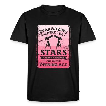 Observation des étoiles où sont mes étoiles - T-shirt Premium bio Homme - noir - Devant - Nico (187cm)