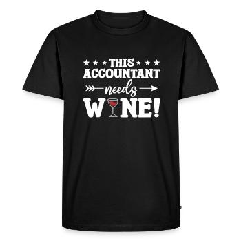 Ce comptable a besoin de Wine Accounting CPA - T-shirt Premium bio Homme - noir - Devant - Nico (187cm)