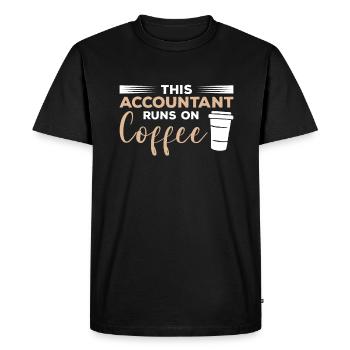 Ce comptable fonctionne sur Coffee Accounting CPA - T-shirt Premium bio Homme - noir - Devant - Nico (187cm)
