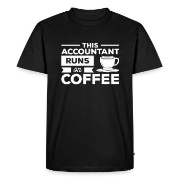 Ce comptable fonctionne sur Coffee Accounting CPA - T-shirt Premium bio Homme - noir - Devant - Nico (187cm)