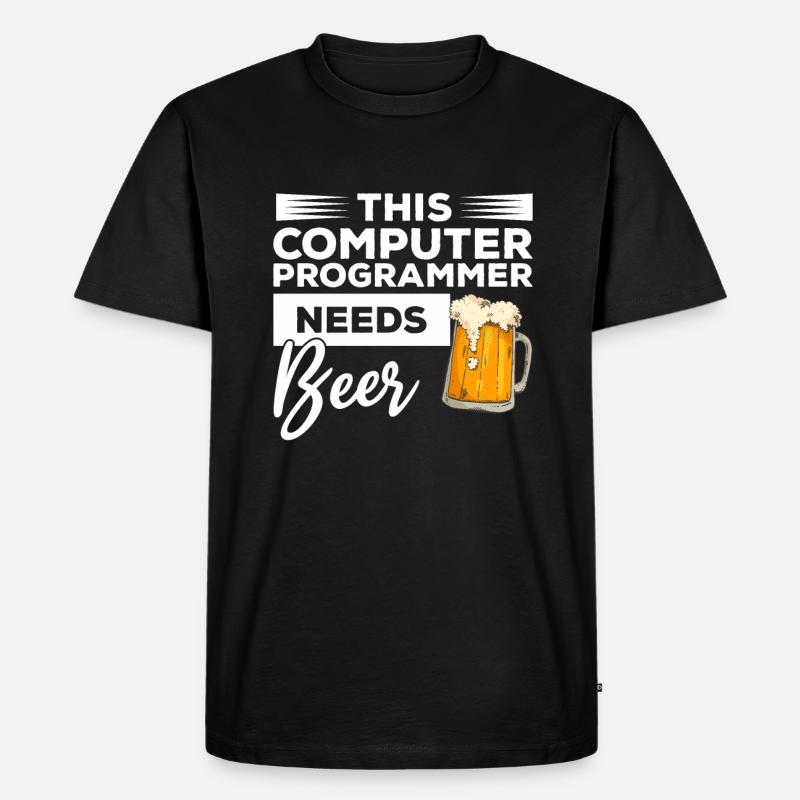 Dieser Computerprogrammierer braucht Bierprogrammierung - Männer Premium Bio T-Shirt - Schwarz