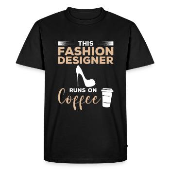 Ce créateur de mode fonctionne sur la conception de café - T-shirt Premium bio Homme - noir - Devant - Nico (187cm)