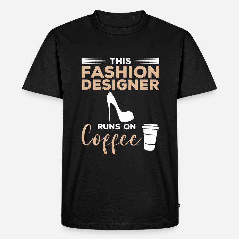 Diese Modedesignerin entwirft Kaffee - Männer Premium Bio T-Shirt - Schwarz