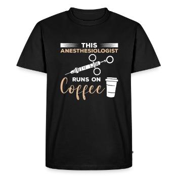 Cet anesthésiste fonctionne au café - T-shirt Premium bio Homme - noir - Devant - Nico (187cm)
