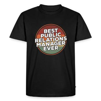 Vintage Best Public Relations Manager de tous les temps - T-shirt Premium bio Homme - noir - Devant - Nico (187cm)