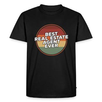 Vintage Meilleur agent immobilier de tous les temps courtier immobilier - T-shirt Premium bio Homme - noir - Devant - Nico (187cm)