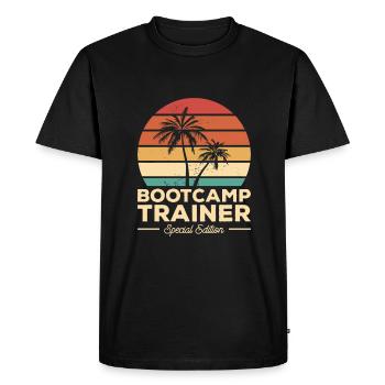 Vintage Bootcamp Trainer Special Edition Training - Men's Premium Organic T-Shirt - black - Front - Nico (187cm)