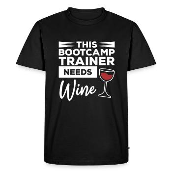 This Bootcamp Trainer Needs Wine Training - Men's Premium Organic T-Shirt - black - Front - Nico (187cm)