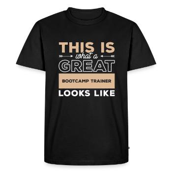 This Is What A Great Bootcamp Trainer Looks Like - Men's Premium Organic T-Shirt - black - Front - Nico (187cm)