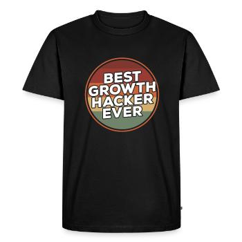 Vintage Best Growth Hacker Ever Hacking - T-shirt Premium bio Homme - noir - Devant - Nico (187cm)