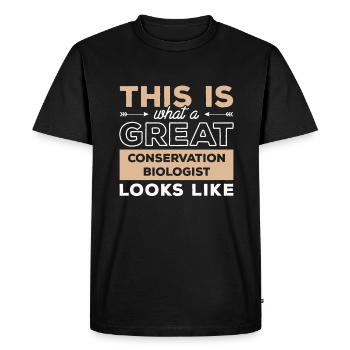 Voici à quoi ressemble un grand biologiste de la conservation - T-shirt Premium bio Homme - noir - Devant - Nico (187cm)