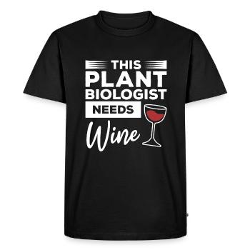 Ce phytobiologiste a besoin de botanique du vin - T-shirt Premium bio Homme - noir - Devant - Nico (187cm)