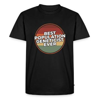Vintage Meilleur généticien de population jamais génétique - T-shirt Premium bio Homme - noir - Devant - Nico (187cm)