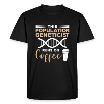 Ce généticien des populations fonctionne sur la génétique du café - T-shirt Premium bio Homme - noir - Devant - Nico (187cm)