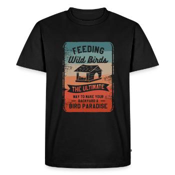 Nourrir les oiseaux sauvages La façon ultime de faire votre - T-shirt Premium bio Homme - noir - Devant - Nico (187cm)
