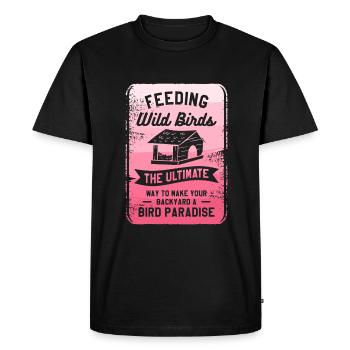 Nourrir les oiseaux sauvages La façon ultime de faire votre - T-shirt Premium bio Homme - noir - Devant - Nico (187cm)