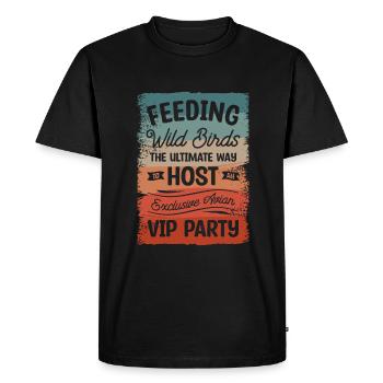 Nourrir les oiseaux sauvages La meilleure façon d’accueillir un oiseau - T-shirt Premium bio Homme - noir - Devant - Nico (187cm)