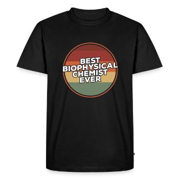 Vintage Best Biophysical Chemist Ever Chemistry - Men's Premium Organic T-Shirt - black - Front - Nico (187cm)