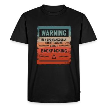 Avertissement peut spontanément commencer à parler de - T-shirt Premium bio Homme - noir - Devant - Nico (187cm)
