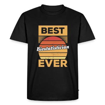 Vintage Best Biostatistician Ever Biostatistics - Men's Premium Organic T-Shirt - black - Front - Nico (187cm)