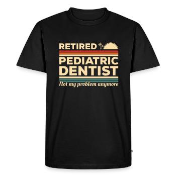Le dentiste pédiatrique à la retraite n’est plus mon problème - T-shirt Premium bio Homme - noir - Devant - Nico (187cm)