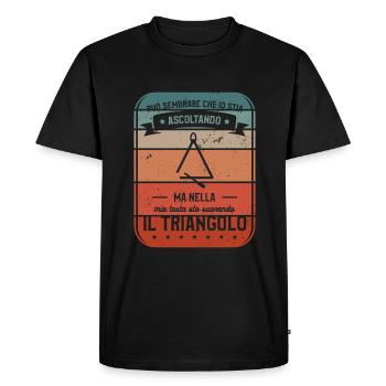 Ma Nella Mia Testa Sto Suorando Il Triangolo - Men's Premium Organic T-Shirt - black - Front - Nico (187cm)