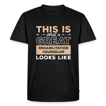 This Is What A Great Rehabilitation Counselor - Men's Premium Organic T-Shirt - black - Front - Nico (187cm)