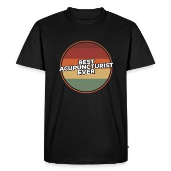 Vintage Meilleur Acupuncteur Jamais Acupuncture - T-shirt Premium bio Homme - noir - Devant - Nico (187cm)