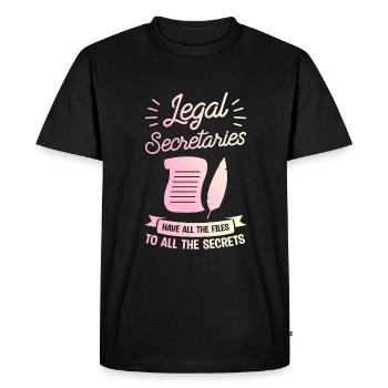 Legal Secretaries Have All The Files To All The - Men's Premium Organic T-Shirt - black - Front - Nico (187cm)