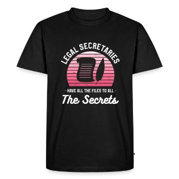 Legal Secretaries Have All The Files To All The - Men's Premium Organic T-Shirt - black - Front - Nico (187cm)