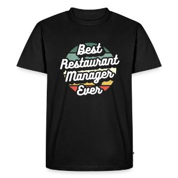 Rétro meilleur gérant de restaurant de tous les temps - T-shirt Premium bio Homme - noir - Devant - Nico (187cm)