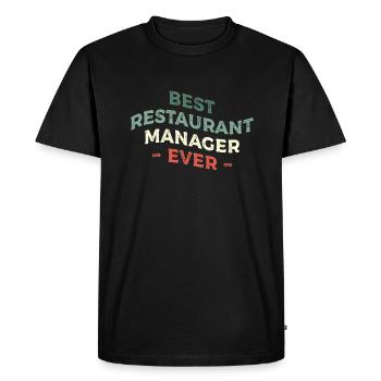 Meilleur gérant de restaurant de tous les temps - T-shirt Premium bio Homme - noir - Devant - Nico (187cm)