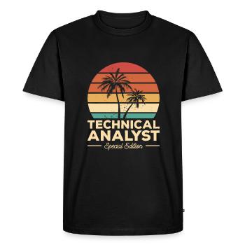 This Technical Analyst Needs Wine - Men's Premium Organic T-Shirt - black - Front - Nico (187cm)