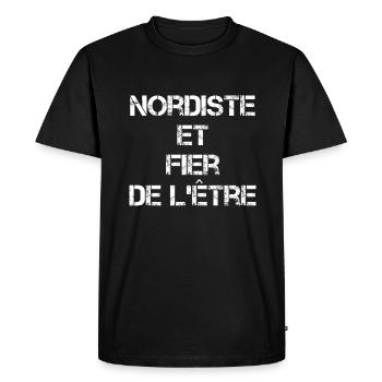 Nordiste Et Fier De L'ëtre Cadeau - T-shirt Premium bio Homme - noir - Devant - Nico (187cm)