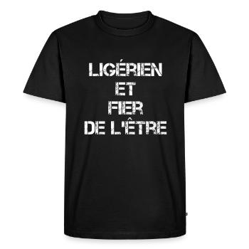 Ligérien Et Fier De L'ëtre Cadeau - T-shirt Premium bio Homme - noir - Devant - Nico (187cm)