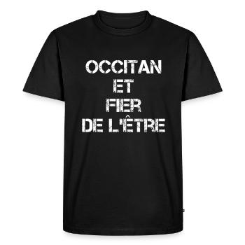 Occitan Et Fier De L'ëtre Cadeau - T-shirt Premium bio Homme - noir - Devant - Nico (187cm)