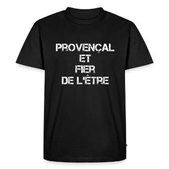 Provençal Et Fier De L'ëtre Cadeau - T-shirt Premium bio Homme - noir - Devant - Nico (187cm)