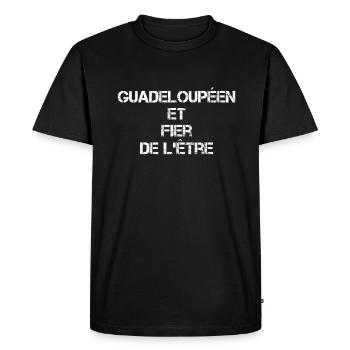 Guadeloupéen Et Fier De L'ëtre Cadeau - T-shirt Premium bio Homme - noir - Devant - Nico (187cm)