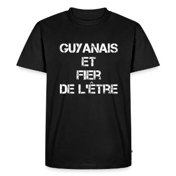 Guyanais Et Fier De L'ëtre Cadeau - T-shirt Premium bio Homme - noir - Devant - Nico (187cm)