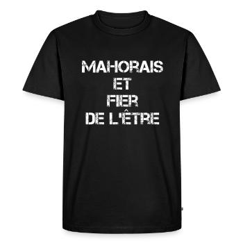 Mahorais Et Fier De L'ëtre Cadeau - T-shirt Premium bio Homme - noir - Devant - Nico (187cm)
