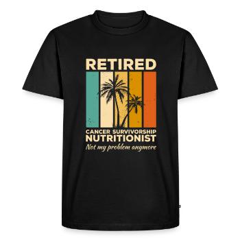 Nutritionniste à la retraite de la survie au cancer Pas mon - T-shirt Premium bio Homme - noir - Devant - Nico (187cm)