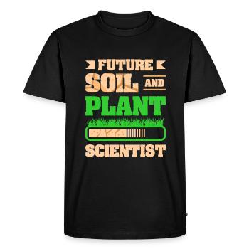 Futur scientifique des sols et des plantes - T-shirt Premium bio Homme - noir - Devant - Nico (187cm)