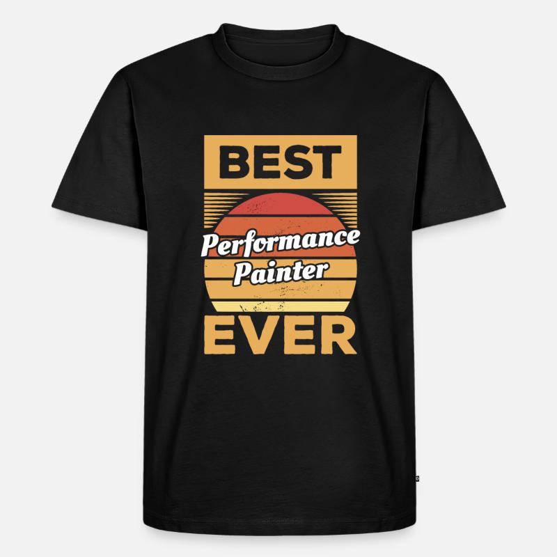 Bester Performance-Maler aller Zeiten - Männer Premium Bio T-Shirt - Schwarz