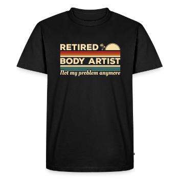 L’artiste corporel à la retraite n’est plus mon problème - T-shirt Premium bio Homme - noir - Devant - Nico (187cm)