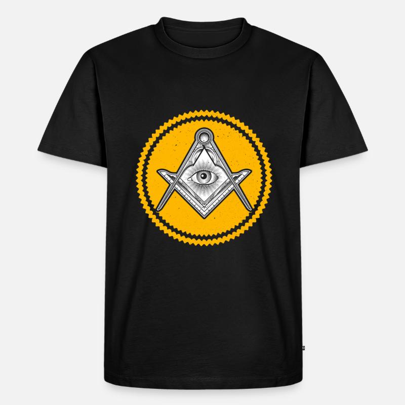 Masonic Freemasonry Fraternal - Männer Premium Bio T-Shirt - Schwarz