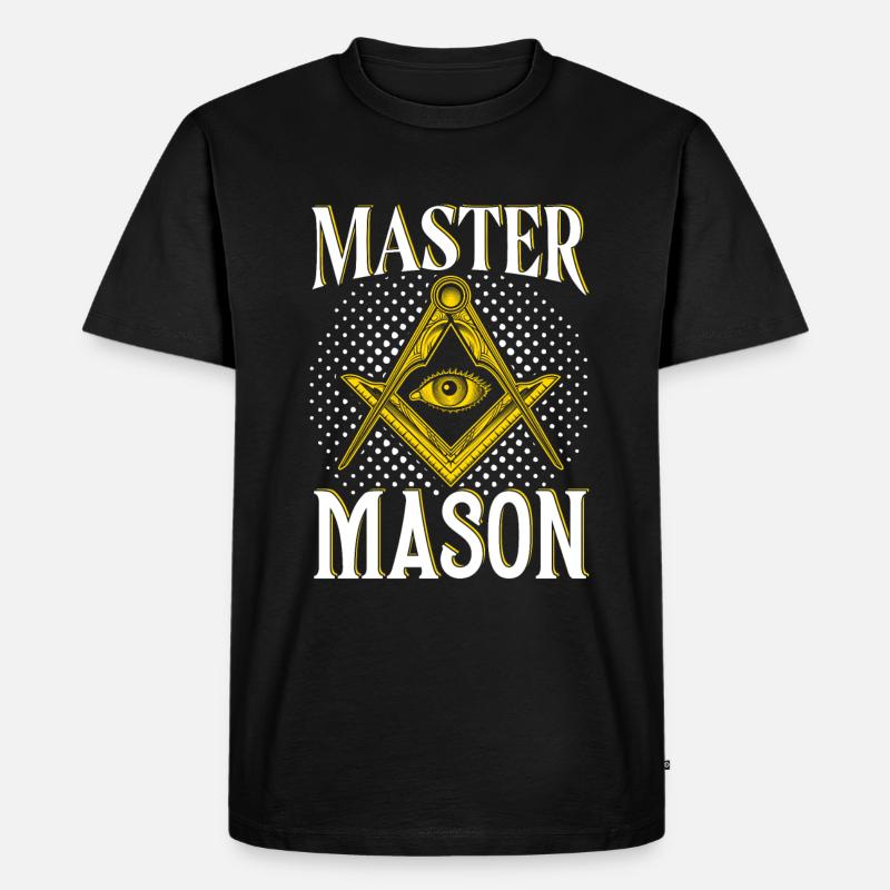 Masonic Freemasonry Fraternal - Männer Premium Bio T-Shirt - Schwarz