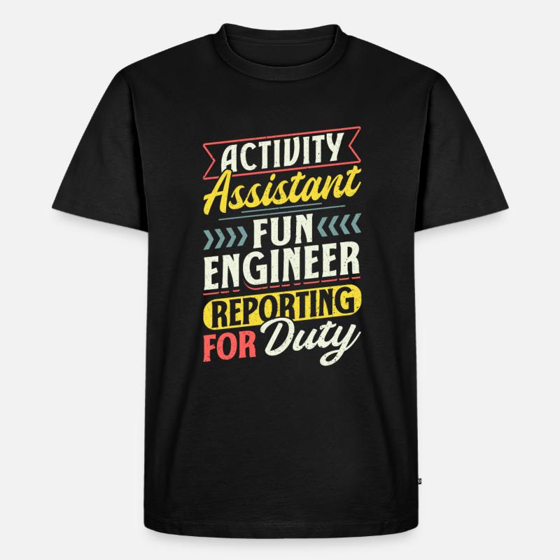 Funny Activity Assistant - Männer Premium Bio T-Shirt - Schwarz