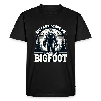 Drôle Bigfoot Searcher Ne Peut Pas Me Effrayer Sasquatch - T-shirt Premium bio Homme - noir - Devant - Nico (187cm)
