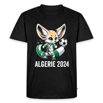 Algérie 2024 Maillot Fennec Algerien Football - T-shirt Premium bio Homme - noir - Devant - Nico (187cm)