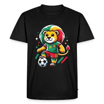Cameroon Cameroonian Lion Jersey Football Supporter - Men's Premium Organic T-Shirt - black - Front - Nico (187cm)
